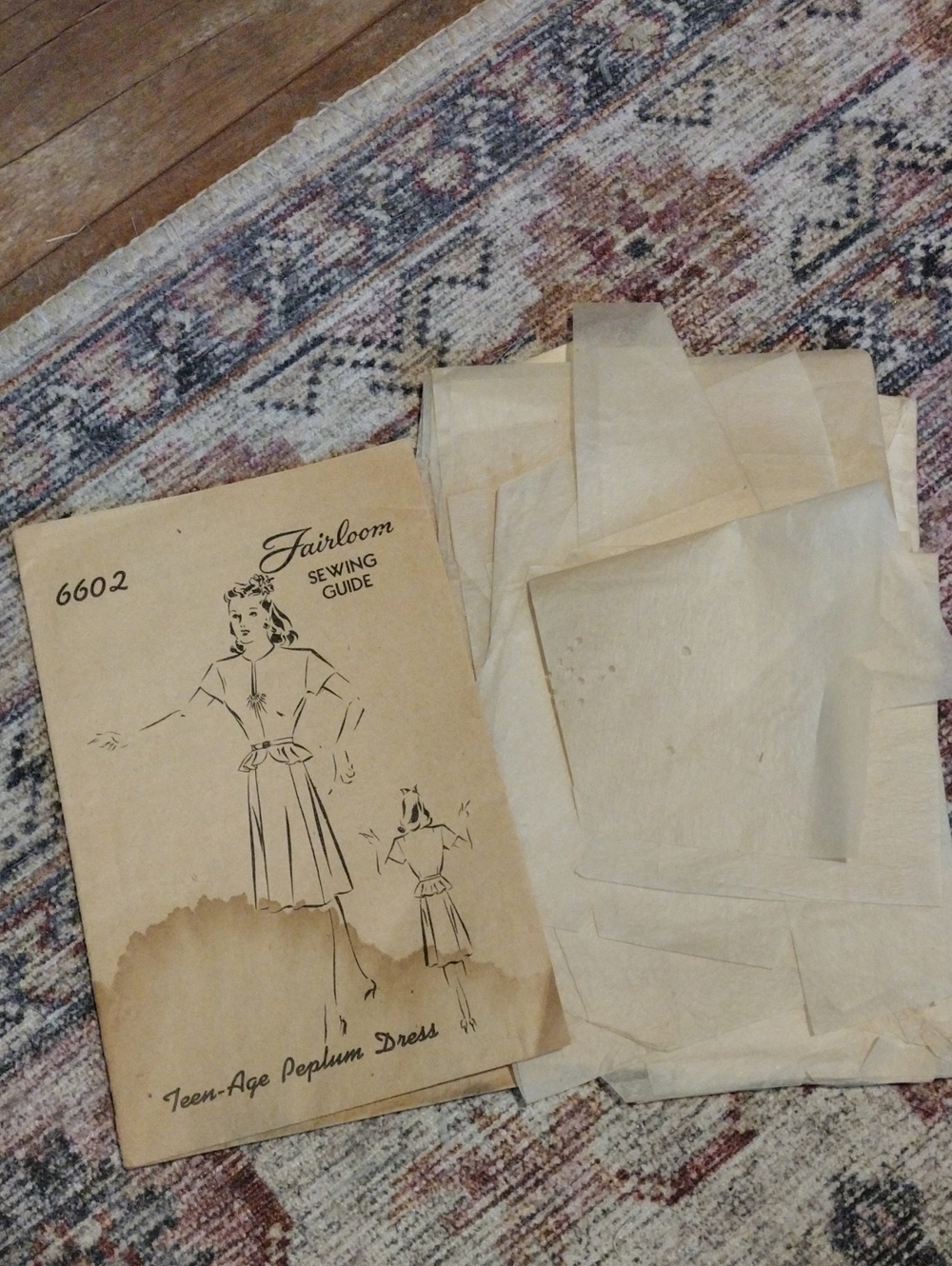 Vintage Peplum Dress Pattern